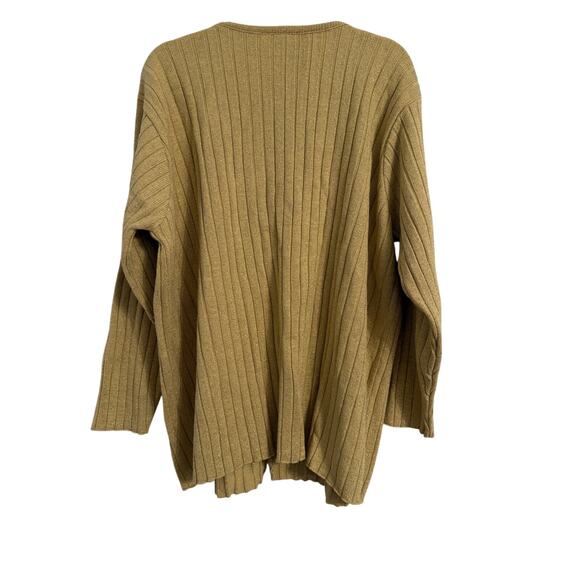 Vtg Fashion Bug NWT Shimmer Gold Ribbed Cardigan Women's 26/28W Glitter Glam - Picture 2 of 5